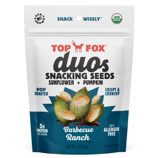 Top Fox Snacks Duos Sunflower + Pumpkin Seeds, Barbecue Ranch  DestGlow