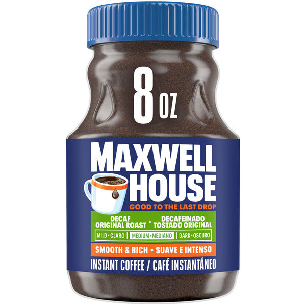 Maxwell House The Original Roast Decaffeinated Instant Coffee  DestGlow