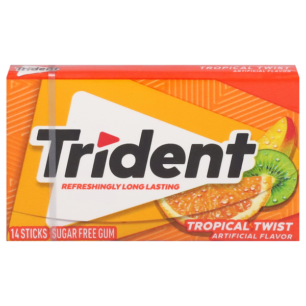 Trident Gum, Sugar Free, Tropical Twist  DestGlow