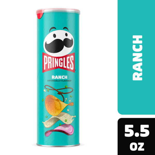 Pringles Ranch Potato Crisps Chips, Lunch Snacks, 5.5 oz  DestGlow