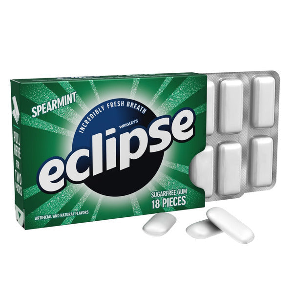 Eclipse Spearmint Sugar Free Chewing Gum Single Pack 18 Piece  DestGlow