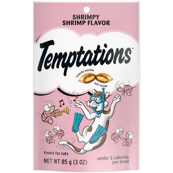 TEMPTATIONS Classic Crunchy and Soft Cat Treats Shrimp Flavor  DestGlow