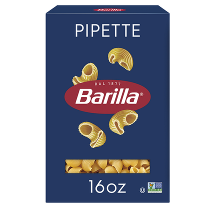 Barilla Pipette - Non-GMO Pasta Made with Durum Wheat Semolina &amp; Kosher Certified