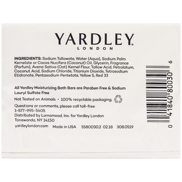 Yardley London Oatmeal &amp; Almond Moisturizing Bath Bar  DestGlow