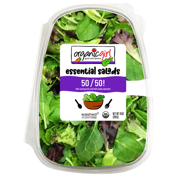 Organic Girl Spring Mix &amp; Baby Spinach, 50/50!, Family Size  DestGlow