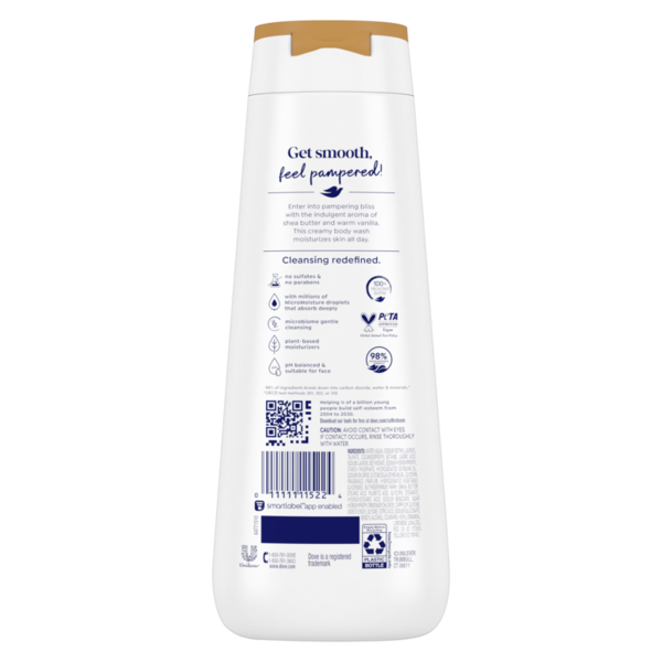 Dove Body Wash Pamper Shea Butter &amp; Vanilla  DestGlow