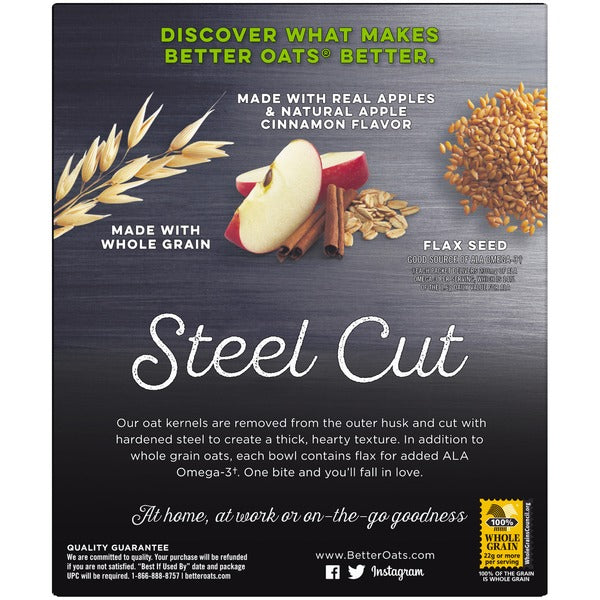 Better Oats Steel Cut Apples &amp; Cinnamon  DestGlow