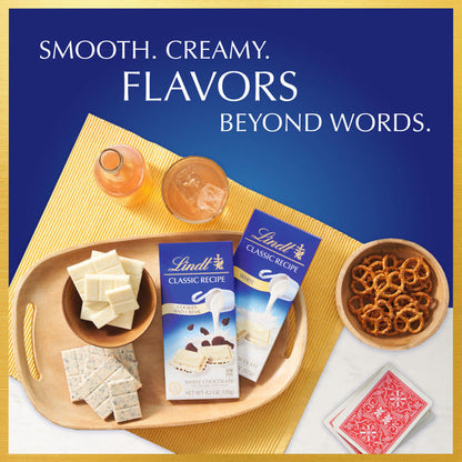 Lindt Classic Recipe Cookies and Creme White Chocolate Candy Bar