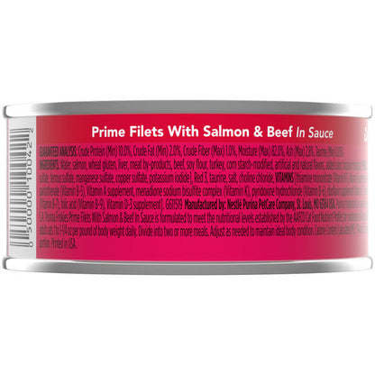 Purina Friskies Wet Cat Food, Prime Filets With Salmon &amp; Beef in Sauce