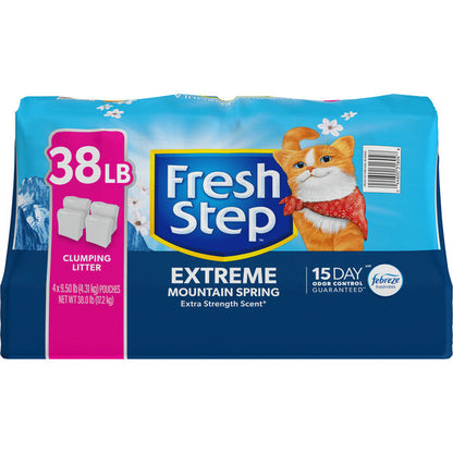 Fresh Step Extreme Clumping Cat Litter With Febreze Freshness, Mountain Spring Scent