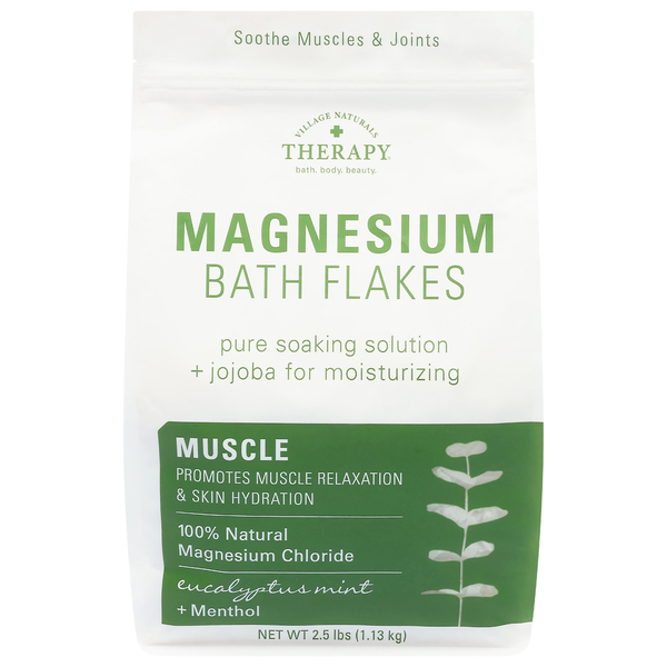 Village Naturals Therapy Bath Flakes, Magnesium, Muscle  DestGlow