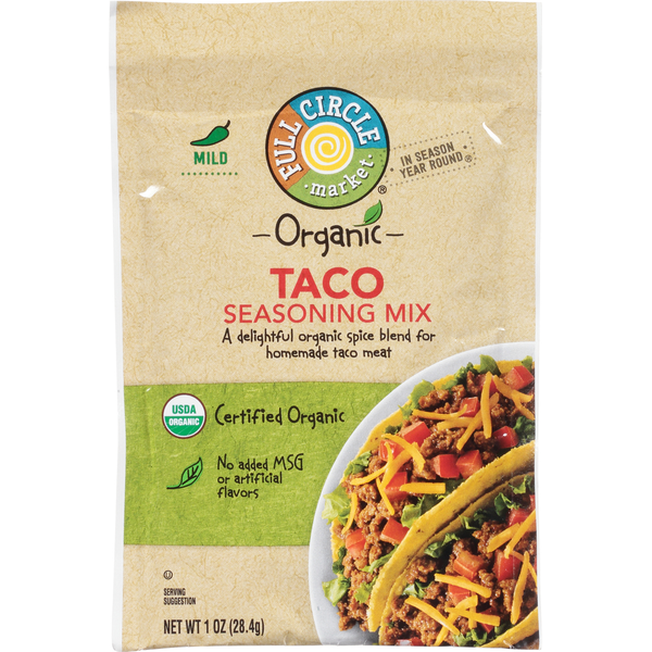 Full Circle Seasoning Mix, Taco, Mild  DestGlow