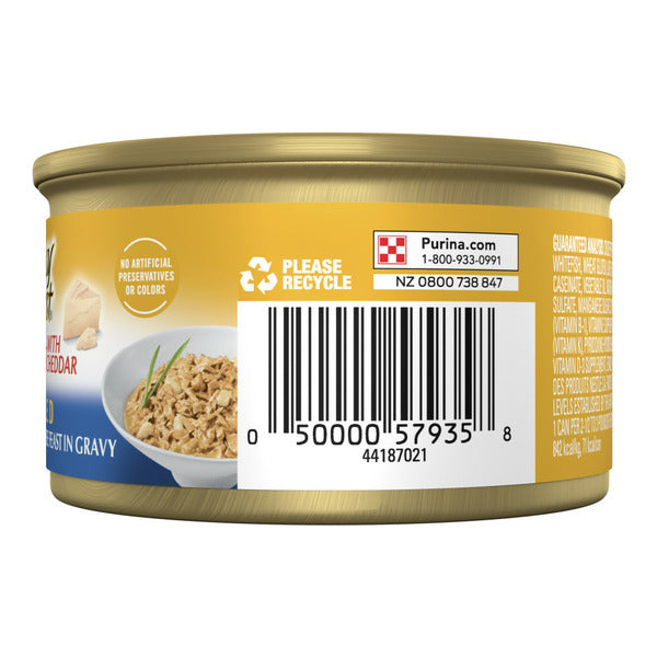 Purina Fancy Feast Gravy Wet Cat Food, Delights Grilled Whitefish &amp; Cheddar Cheese Feast in Gravy