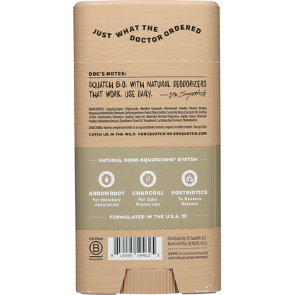 Dr. Squatch Deodorant, Odor Squatching, Birchwood Breeze