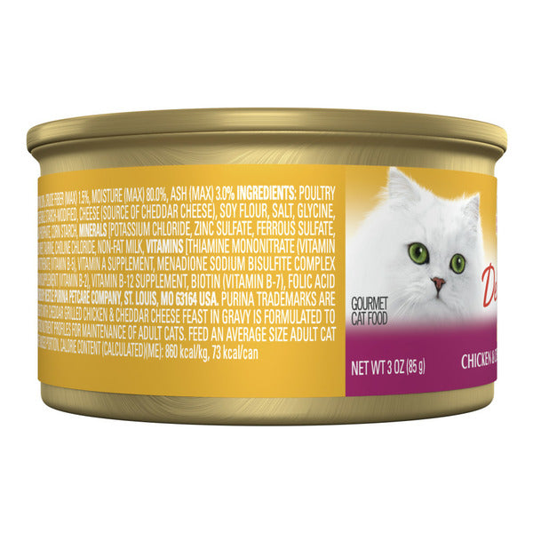 Purina Fancy Feast Delights Grilled Chicken &amp; Cheddar Cheese Feast in Gravy  DestGlow