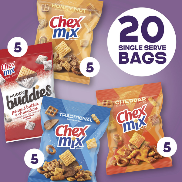 Muddy Buddies Sweet and Salty Mix and Chex Mix Snacks Variety Pack  DestGlow