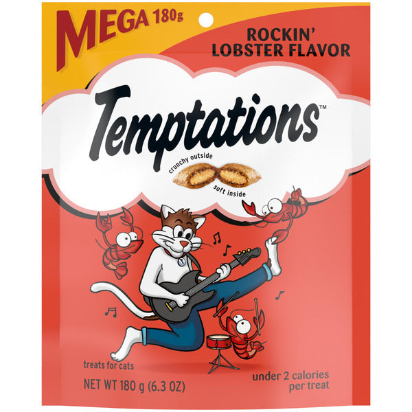 TEMPTATIONS Classic Crunchy and Soft Cat Treats, Rockin’ Lobster Flavor  DestGlow