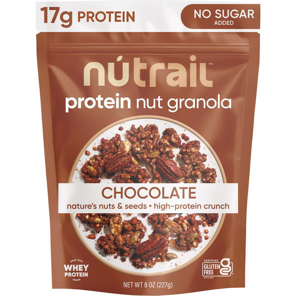 NuTrail 17g Protein Granola, No Sugar Added Chocolate  DestGlow