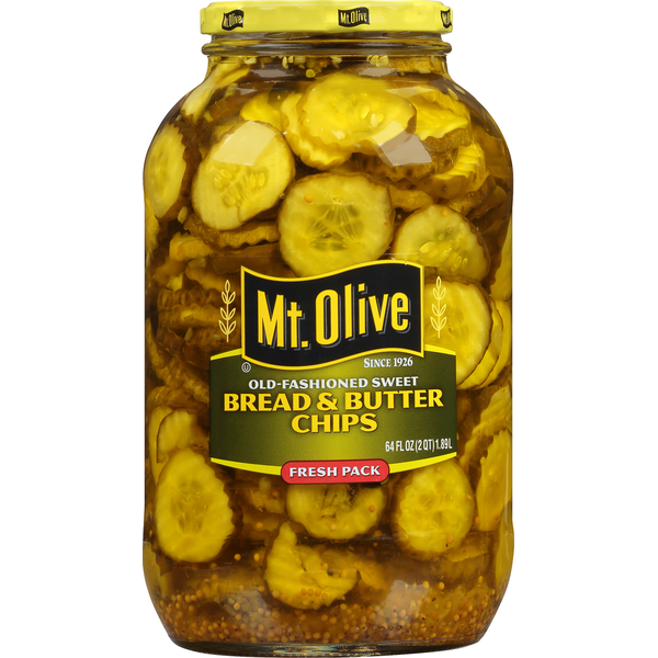Mt. Olive Old Fashion Bread &amp; Butter Sweet Pickle Chips  DestGlow