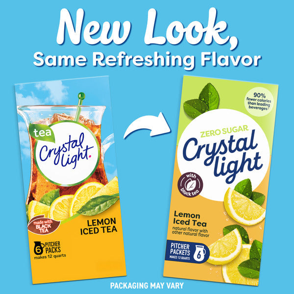 Crystal Light Lemon Iced Tea Naturally Flavored Powdered Drink Mix  DestGlow