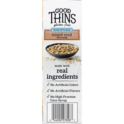 GOOD THINS Mixed Seed Rice Snacks Gluten Free Crackers, Snack Crackers 3 oz