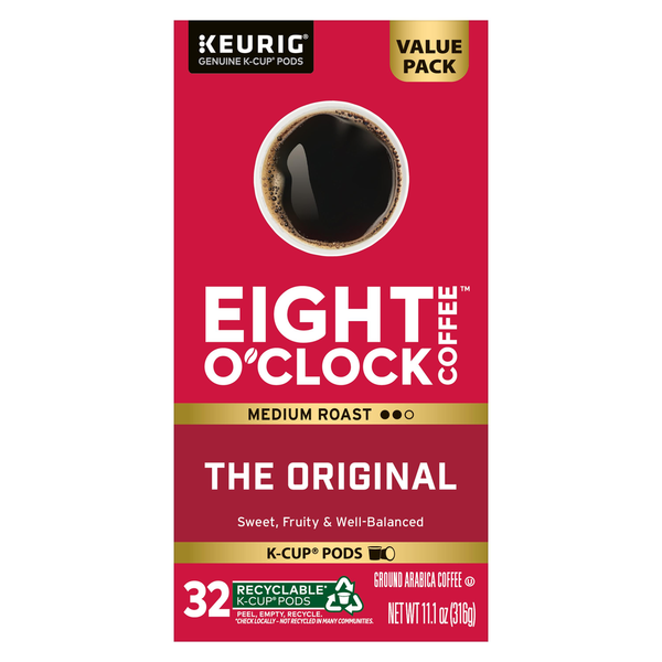 Eight O’Clock The Original Medium Roast Ground Coffee Value Pack K-Cup Pods  DestGlow