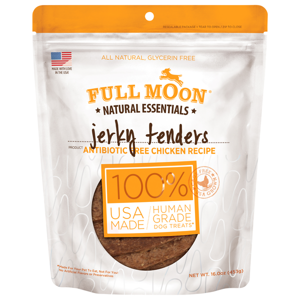 Full Moon Dog Treats, Jerky Tenders, Chicken Recipe, Antibiotic Free  DestGlow