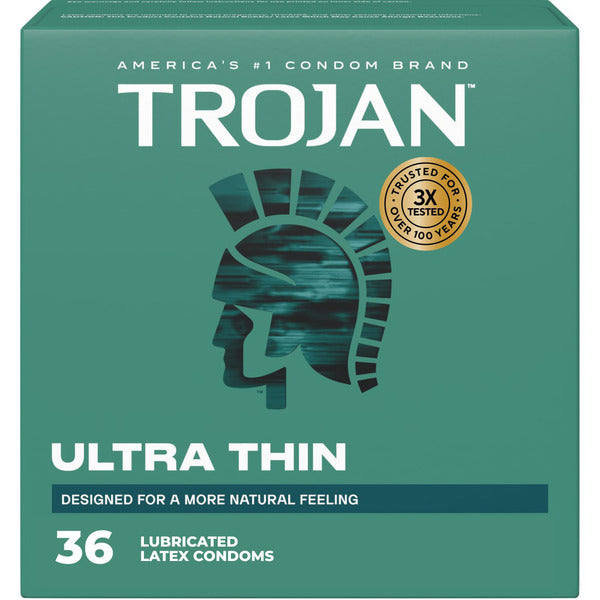 Trojan Ultra Thin Latex Lubricated Condoms For Men  DestGlow