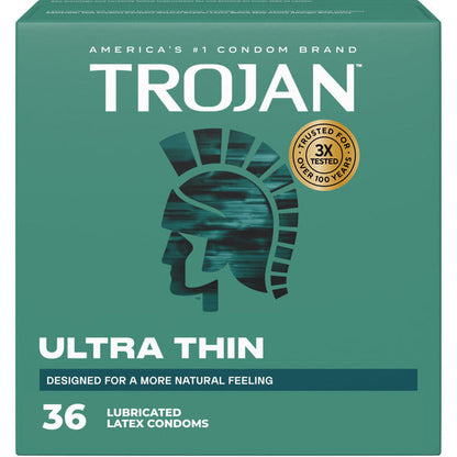 Trojan Ultra Thin Latex Lubricated Condoms For Men