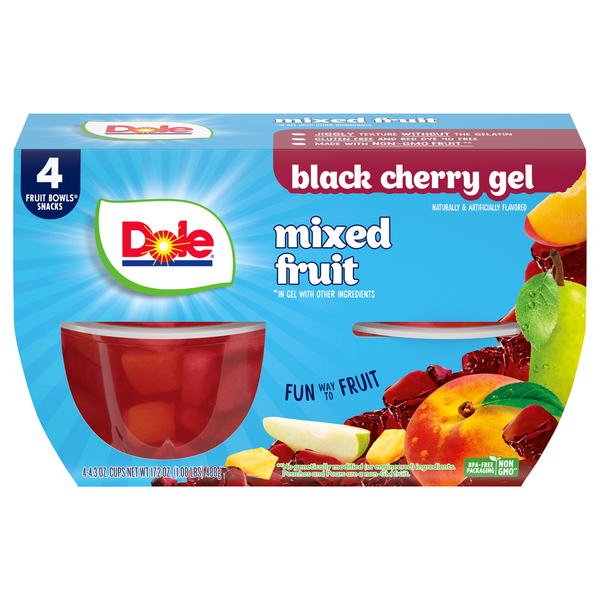 Dole Mixed Fruit, in Gel, Black Cherry  DestGlow