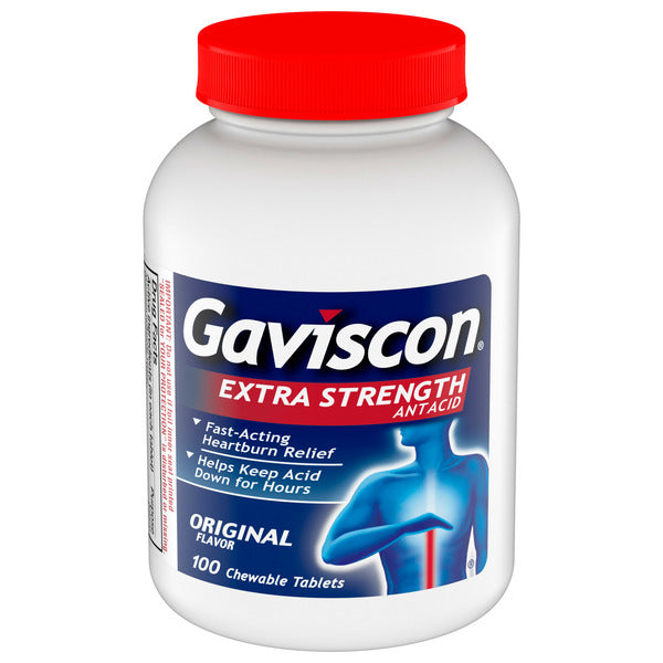 Gaviscon Extra Strength Original Flavor Antacid Chewable Tablets  DestGlow