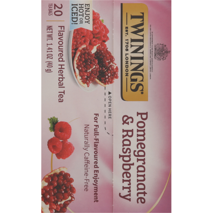 Twinings Herbal Tea, Flavoured, Pomegranate &amp; Raspberry, Tea Bags