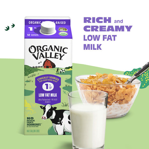 Organic Valley® Organic 1% (Low Fat) Milk  DestGlow