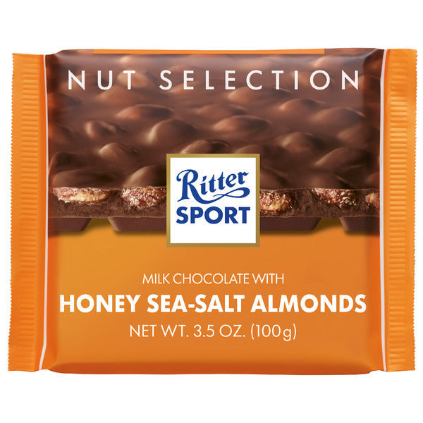 Ritter Sport Milk Chocolate with Honey Salted Almonds  DestGlow