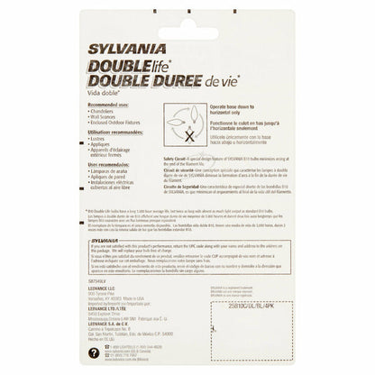 Sylvania Double Life 25w Small Base B10 Bulbs