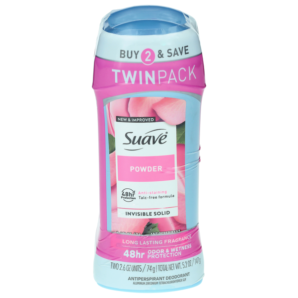 Suave Invisible Solid Powder Antiperspirant Deodorant  DestGlow