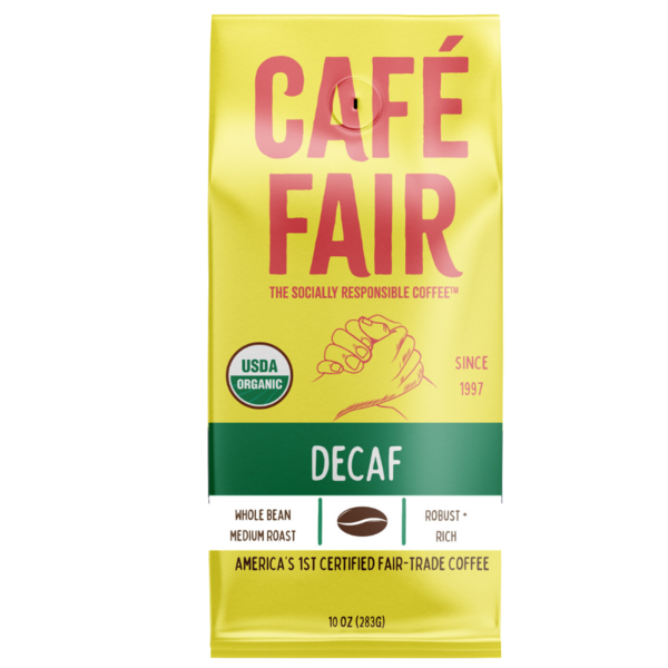 Café Fair Organic Decaf Original, Whole Bean Coffee, Fair Trade  DestGlow