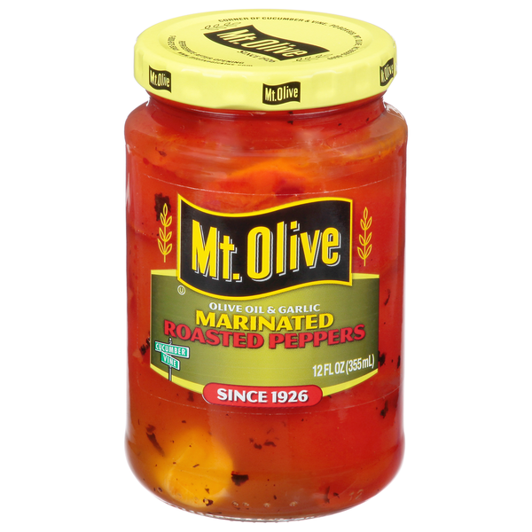 Mt. Olive Roasted Peppers, Olive Oil &amp; Garlic, Marinated  DestGlow