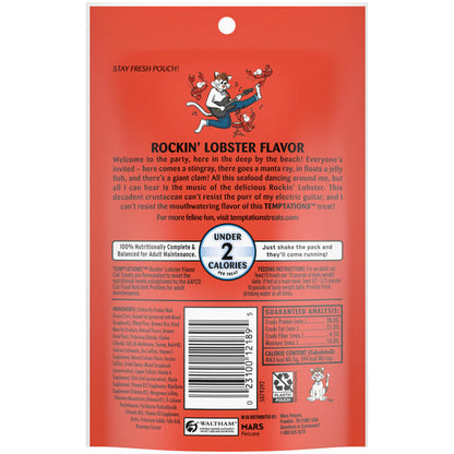 TEMPTATIONS Classic Crunchy and Soft Cat Treats, Rockin’ Lobster Flavor