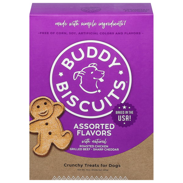 Buddy Biscuits Treats for Dogs, Crunchy, Assorted Flavors  DestGlow