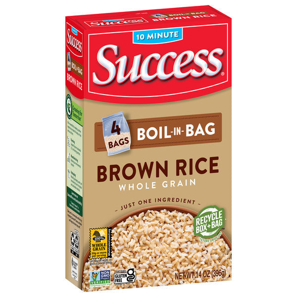 Success Boil-In-Bag Whole Grain Brown Rice, Non-Gmo, Gluten-Free  DestGlow