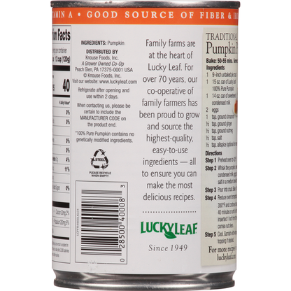 Lucky Leaf 100% Pure Pumpkin
