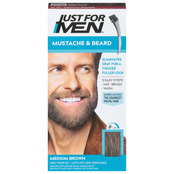Just For Men Mustache &amp; Beard Color, Medium Brown M-35