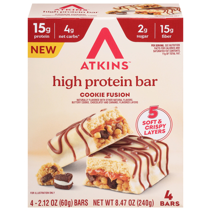 Atkins Cookie Fusion High Protein Bar