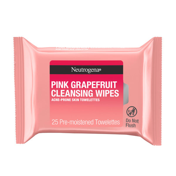 Neutrogena Oil-Free Facial Cleansing Wipes, Pink Grapefruit, 25 ct  DestGlow