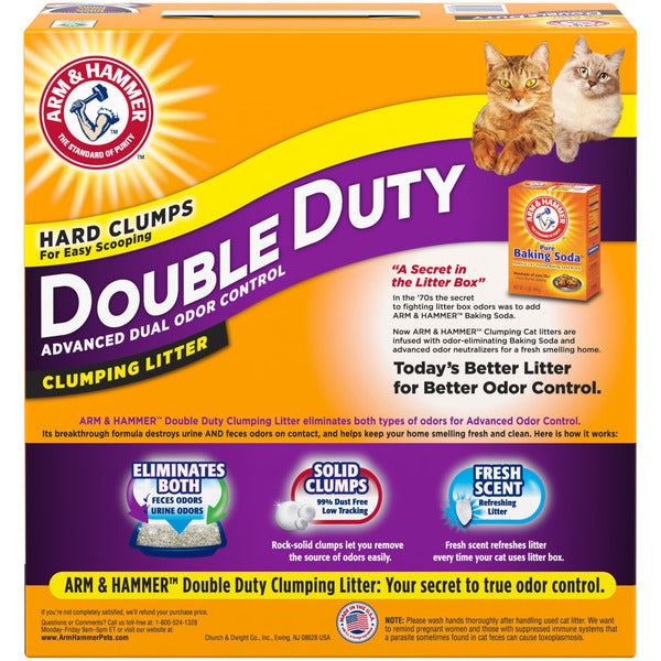 Arm &amp; Hammer Double Duty Dual Advanced Odor Control Scented Clumping Cat Litter  DestGlow