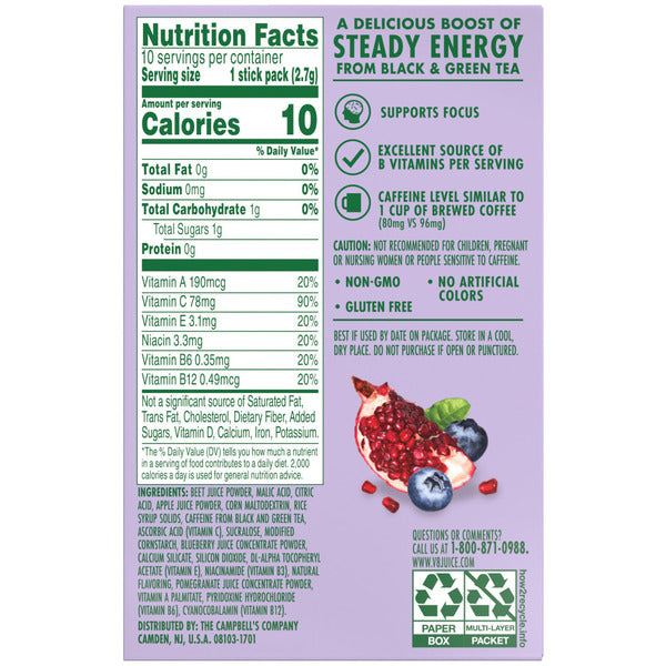 V8 Energy Pomegranate Blueberry Powder  DestGlow