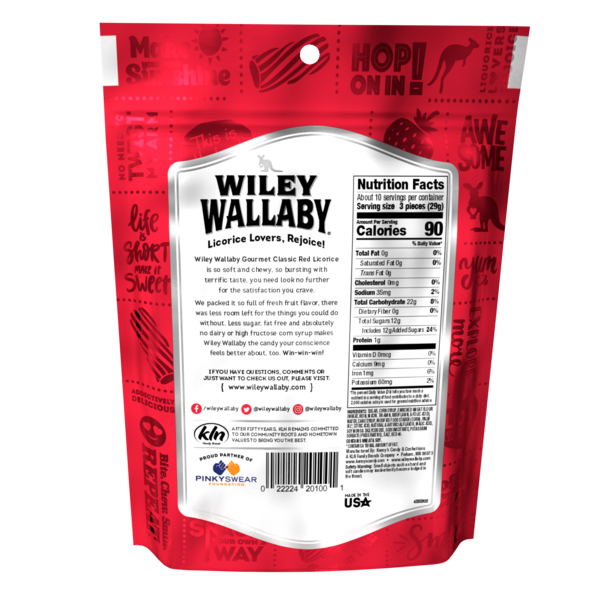 Wiley Wallaby Classic Red Licorice  DestGlow