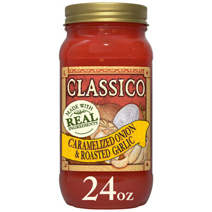 Classico Caramelized Onion &amp; Roasted Garlic Tomato Spaghetti Pasta Sauce