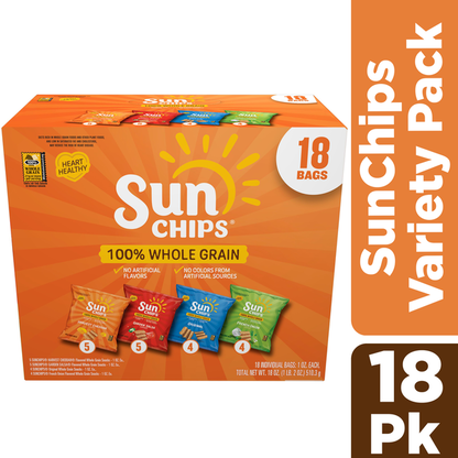 Sun Chips Whole Grain Snacks Variety Pack  DestGlow